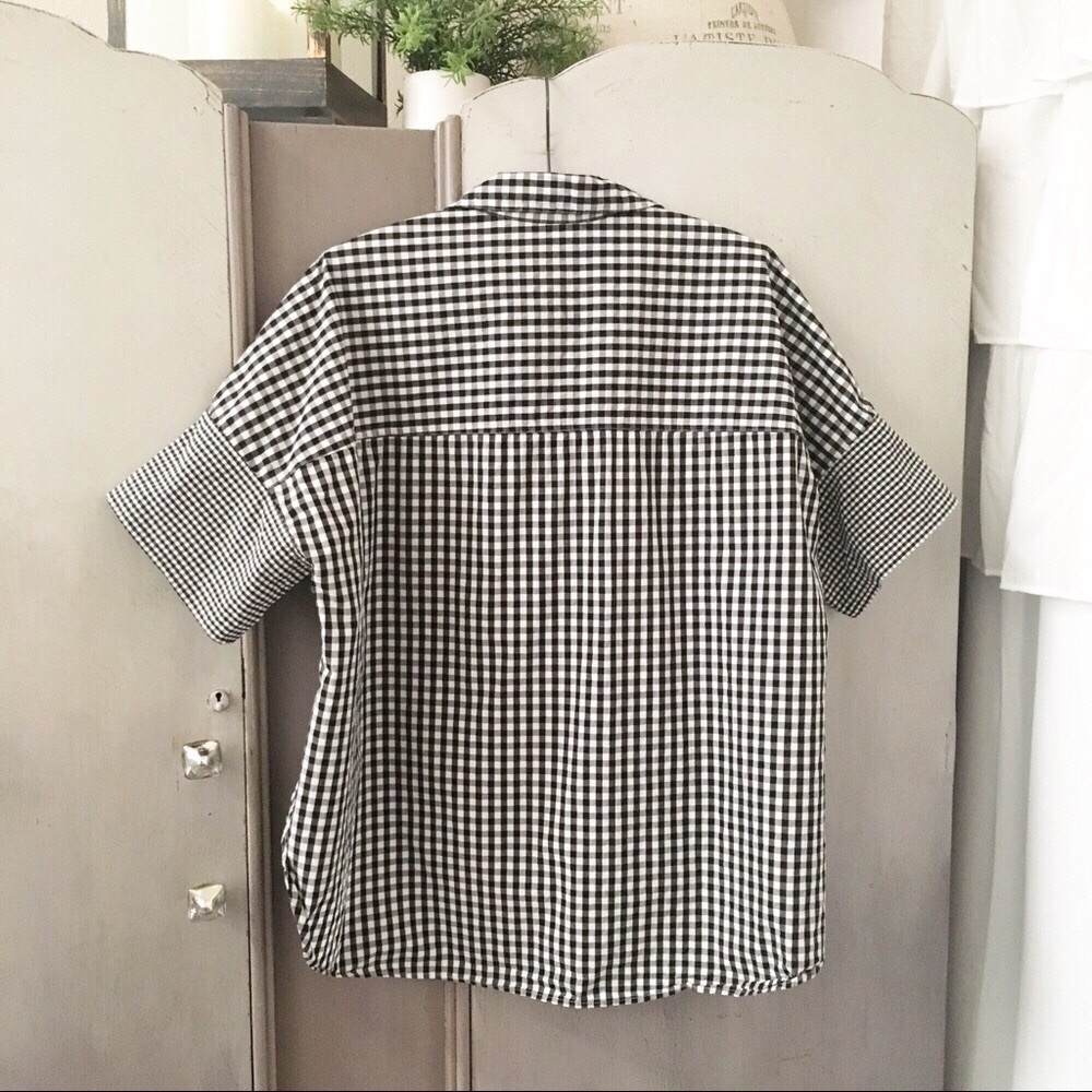 Madewell Gingham-Play Button Down Top - image 3